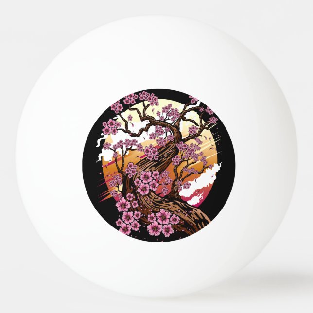 Bolinha De Ping Pong Flor de Cereja Selvagem (Frente)