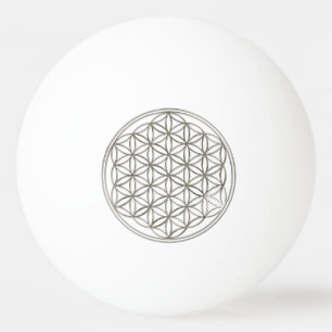 Bolinha De Ping Pong Flor De Vida / Blume des Lebens - prata