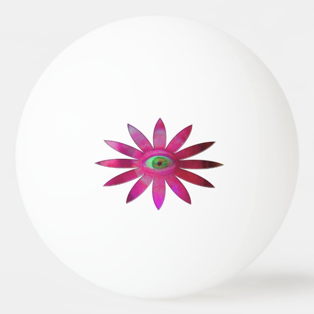 Bolinha De Ping Pong Flor Pinkish do olho (Frente)