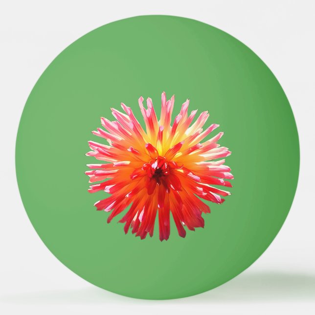 Bolinha De Ping Pong Flor rosa e amarela (Frente)