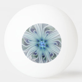 Bolinha De Ping Pong Floral Beauty Abstract Modern Blue Pastel Flower