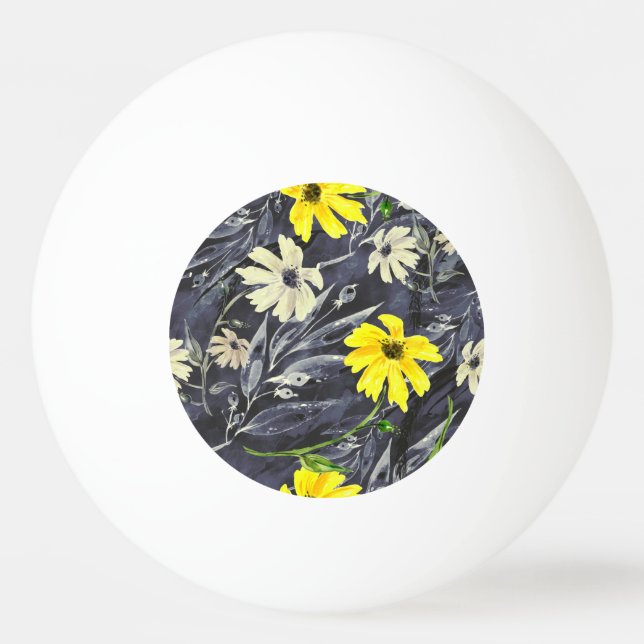 Bolinha De Ping Pong Folhas de outono, bagas: padrão de aquarelas. (Frente)