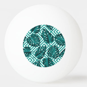 Bolinha De Ping Pong Folhas Tropicais: Padrão Invisível Floral.