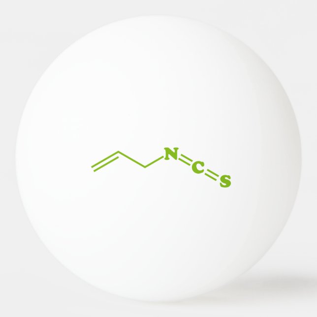 Bolinha De Ping Pong Fórmula Molecular Wasabi Allyl Isotiocianato (Frente)