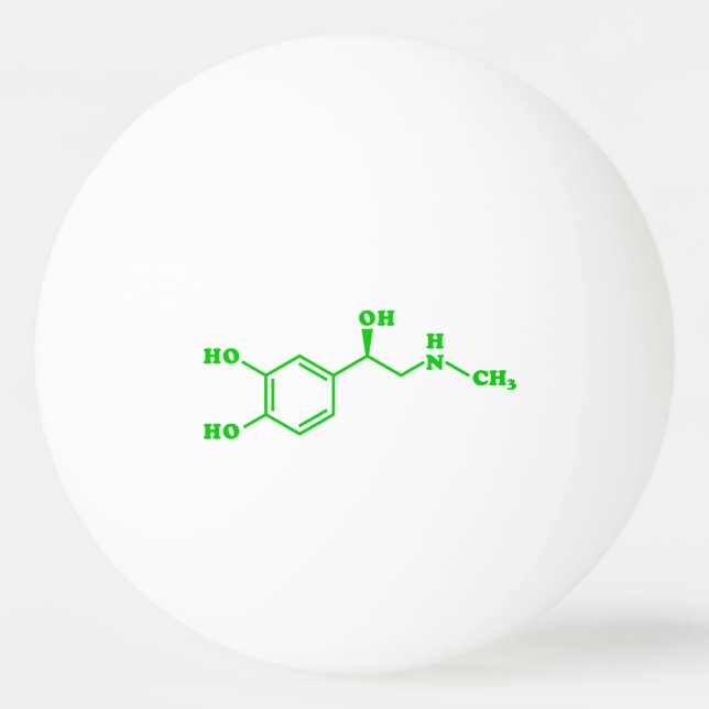 Bolinha De Ping Pong Fórmula Química Molecular Adrenalina (Frente)