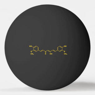 Bolinha De Ping Pong Fórmula química molecular da curcumina turmérica