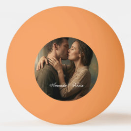 Bolinha De Ping Pong Foto de Casal & Nome Personalizado