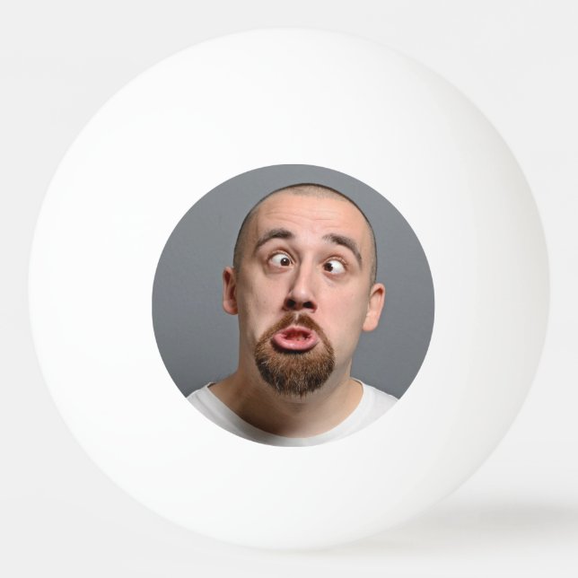 Bolinha De Ping Pong Foto e texto personalizados (Frente)