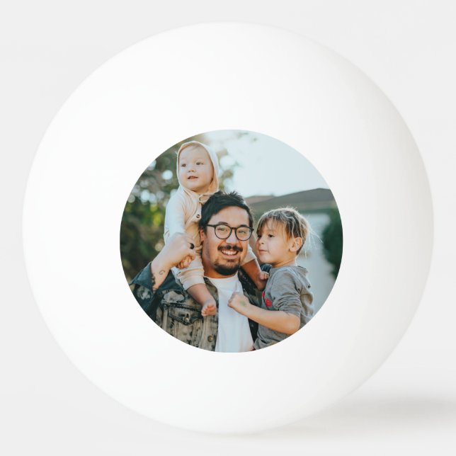 Bolinha De Ping Pong Foto Personalizada da Família Personalizada (Frente)