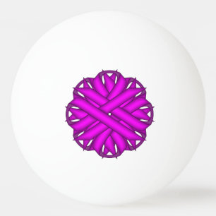 Bolinha De Ping Pong Friso da Flor Roxo por Kenneth Yoncich