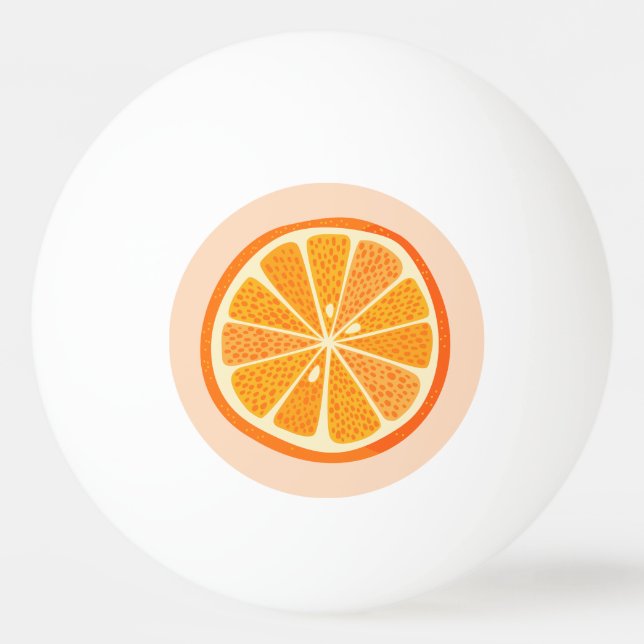Bolinha De Ping Pong Fruta de Diversão Citrus Orange (Frente)