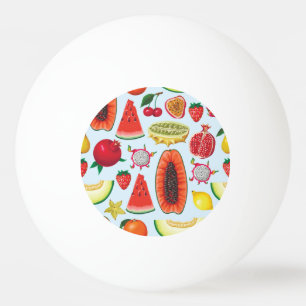 Bolinha De Ping Pong Fruta Exótica: Trendy Impressão Invisível.