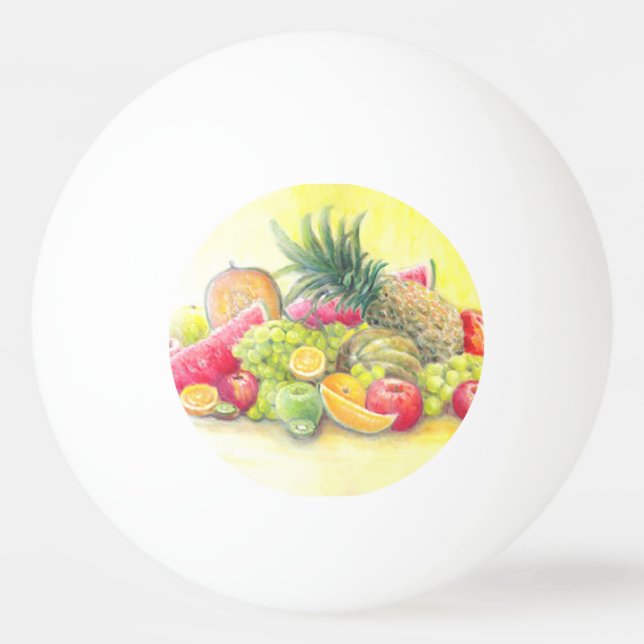 Bolinha De Ping Pong Frutas felizes (Frente)