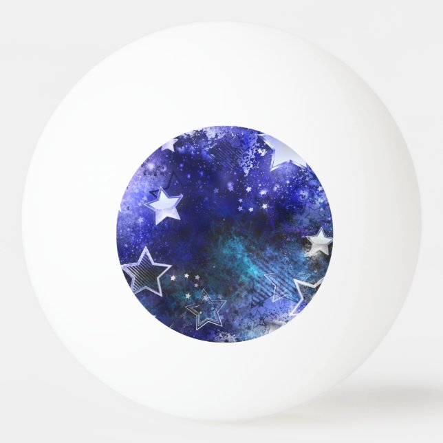 Bolinha De Ping Pong Fundo de Espaço com Estrelas (Frente)