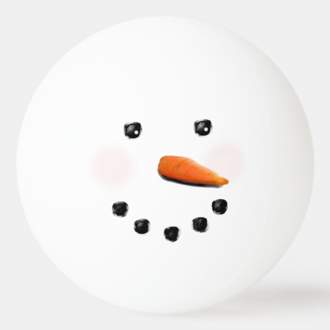 Bolinha De Ping Pong Funny Holiday Snowman (Frente)