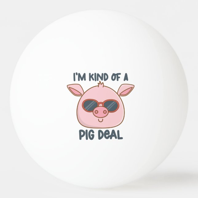 Bolinha De Ping Pong Funny Pig Pun (Frente)