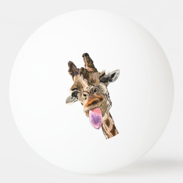 Bolinha De Ping Pong Funny Ping Pong Balls Playful Giraffe (Frente)