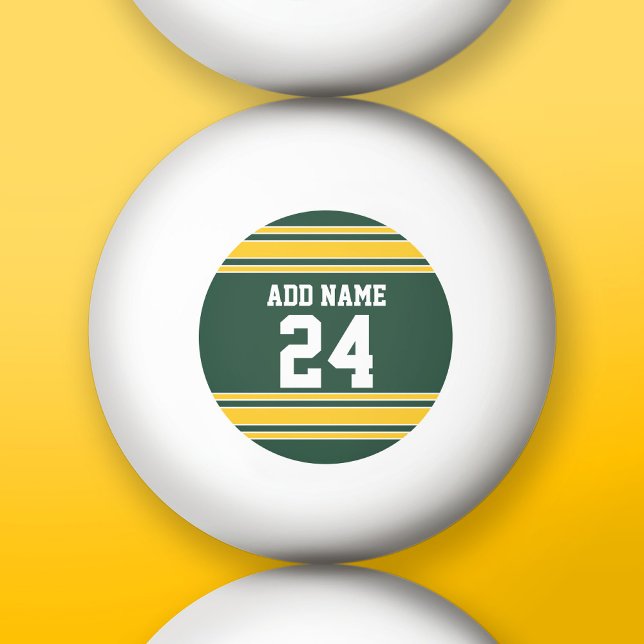 Bolinha De Ping Pong Futebol Jersey com número de nome personalizado (Custom Ping Pong Balls)