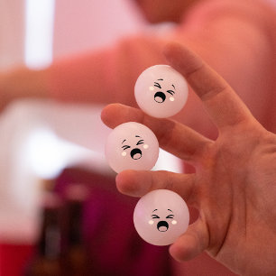 Bolinha De Ping Pong Garganta Diversão Fúria Face Ping Pong Ball