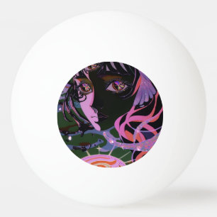 Bolinha De Ping Pong Garota Psicodélica de 3 Olhos