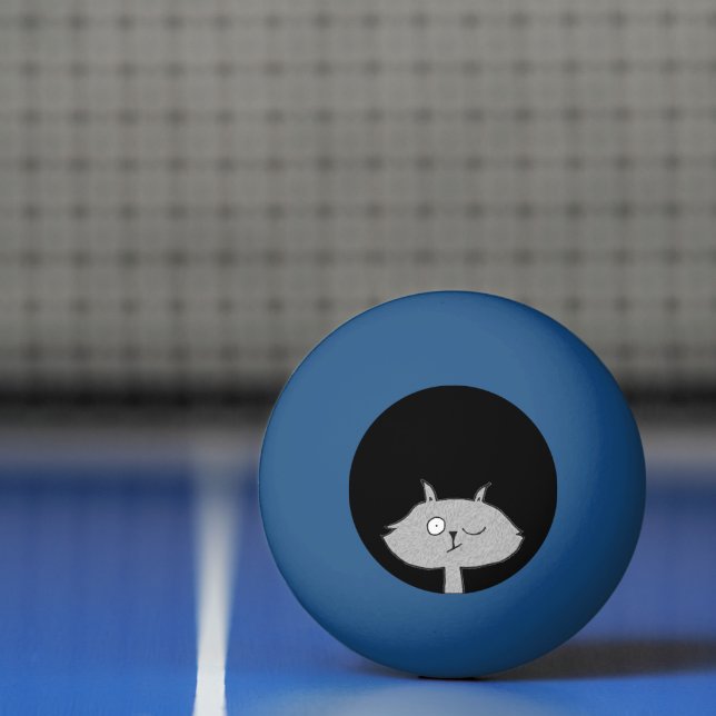 Bolinha De Ping Pong Gato de Cinza bobo (Líquido)