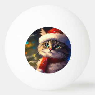 Bolinha De Ping Pong Gato de Natal (5)