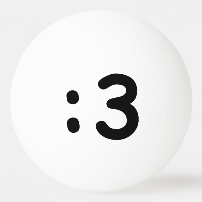 Bolinha De Ping Pong Gato Face Emoticon: 3 (Verso)