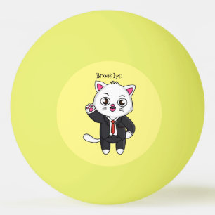 Bolinha De Ping Pong Gato gatinho bonito em desenho animado