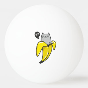 Bolinha De Ping Pong Gato na banana