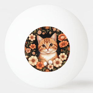 Bolinha De Ping Pong Gato Ruivo Encantador