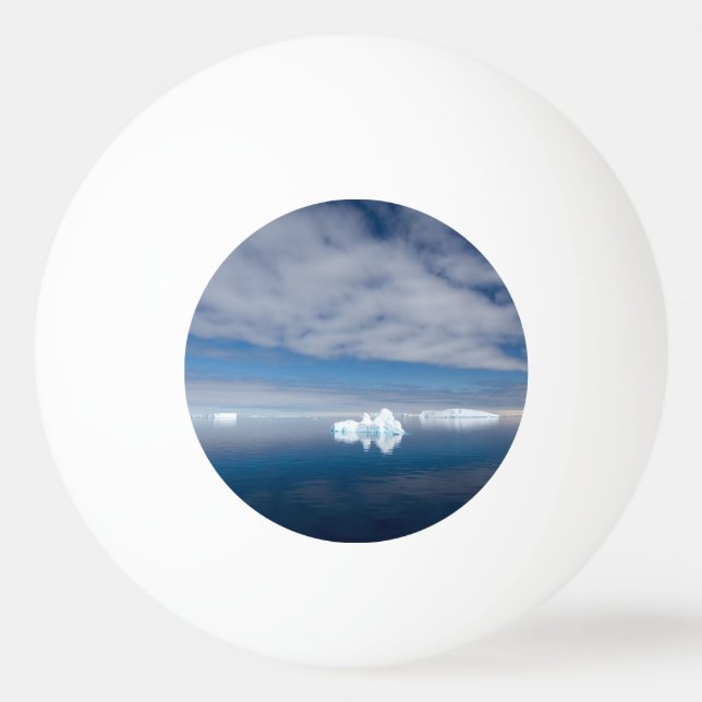 Bolinha De Ping Pong Gelo flutuante na Antártida (Verso)