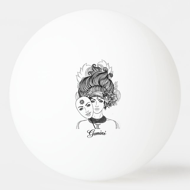 Bolinha De Ping Pong Gemini mascarada Lady Zodiac (Frente)