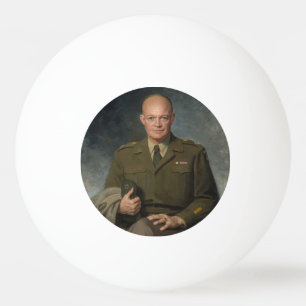 Bolinha De Ping Pong General Dwight Eisenhower 5 Star - Retrato Pintado