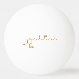Bolinha De Ping Pong Ginger Gingerol Molécula Fórmula Química