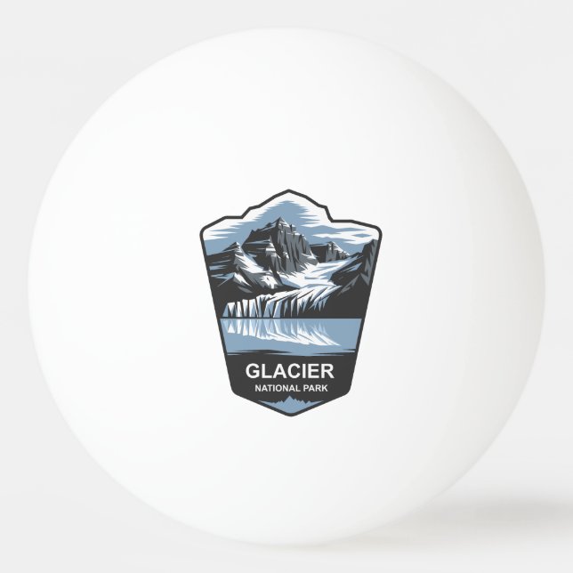 Bolinha De Ping Pong Glacier National Park Emblem (Frente)