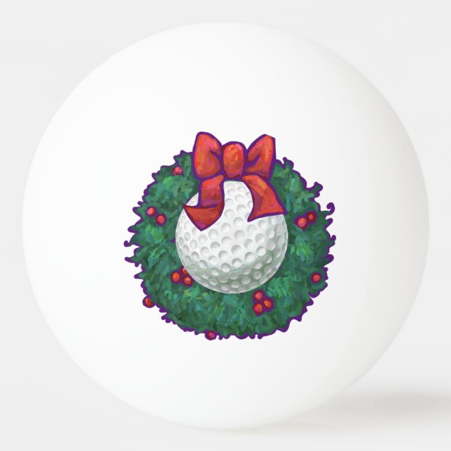 Bolinha De Ping Pong Golf Ball Christmas Wreath (Frente)