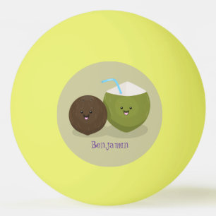 Bolinha De Ping Pong Grátis feliz desenho animado de coconuts kawaii
