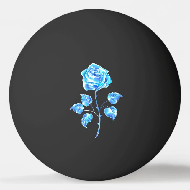 Bolinha De Ping Pong Gravação de Rosa Azul (Frente)