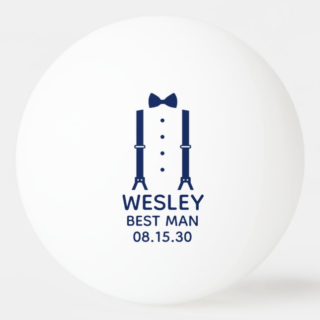 Bolinha De Ping Pong Gravata Azul do Padrinho (Frente)