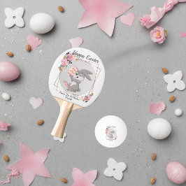 Bolinha De Ping Pong Gray Easter Bunny Personalized Ping Pong Ball