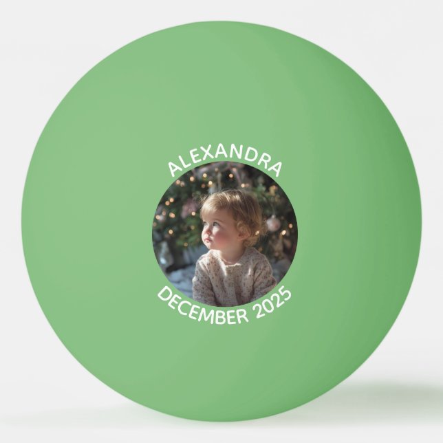 Bolinha De Ping Pong Green Holiday Family Photo (Frente)