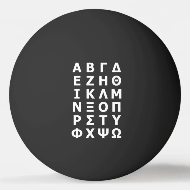Bolinha De Ping Pong Grego - Alphabet Ping Pong Ball (Frente)