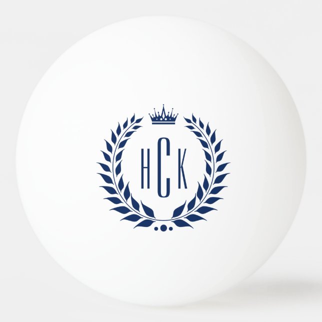 Bolinha De Ping Pong Grinalda de Louro Azul Personalizada (Frente)