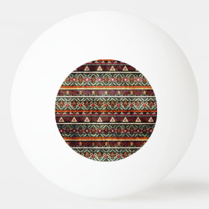 Bolinha De Ping Pong Grunge Tribal: Padrão Retroativo Etno