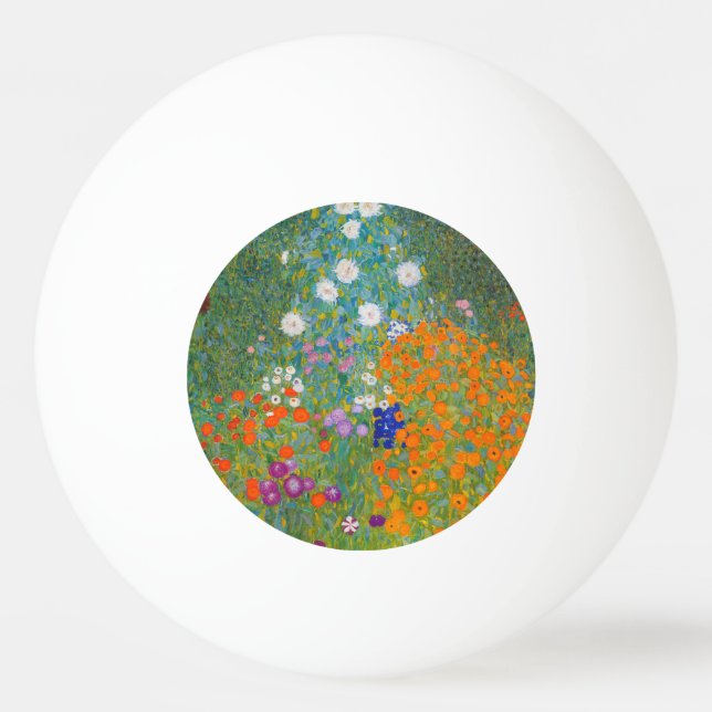 Bolinha De Ping Pong Gustav Klimt - Jardim Flor (Frente)