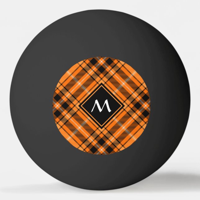 Bolinha De Ping Pong Halloween Orange Tartan (Frente)