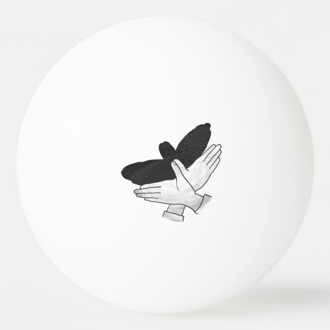 Bolinha De Ping Pong Hand Silhouette Eagle (Verso)