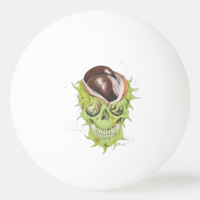 Bolinha De Ping Pong happy skull kastanie (Verso)
