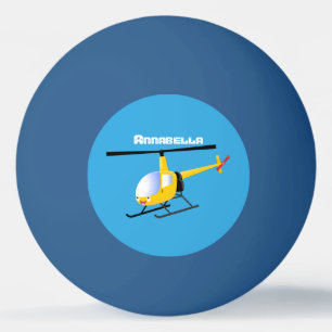 Bolinha De Ping Pong Helicóptero de animação amarelo giro