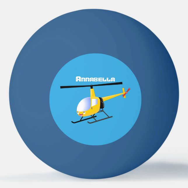 Bolinha De Ping Pong Helicóptero de animação amarelo giro (Frente)